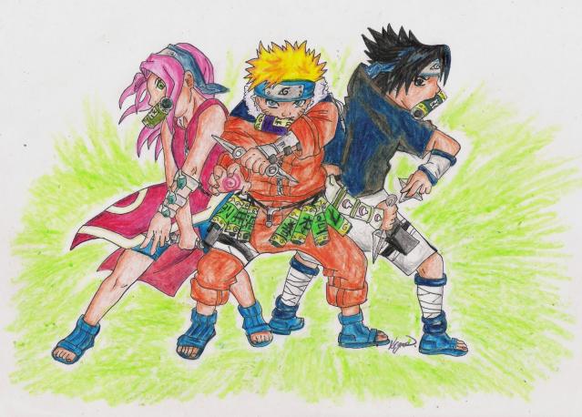 Naruto, Sasuke a Sakura